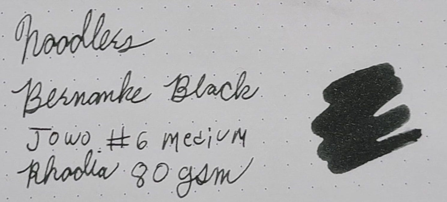 Noodlers Bernanke Black Swatch