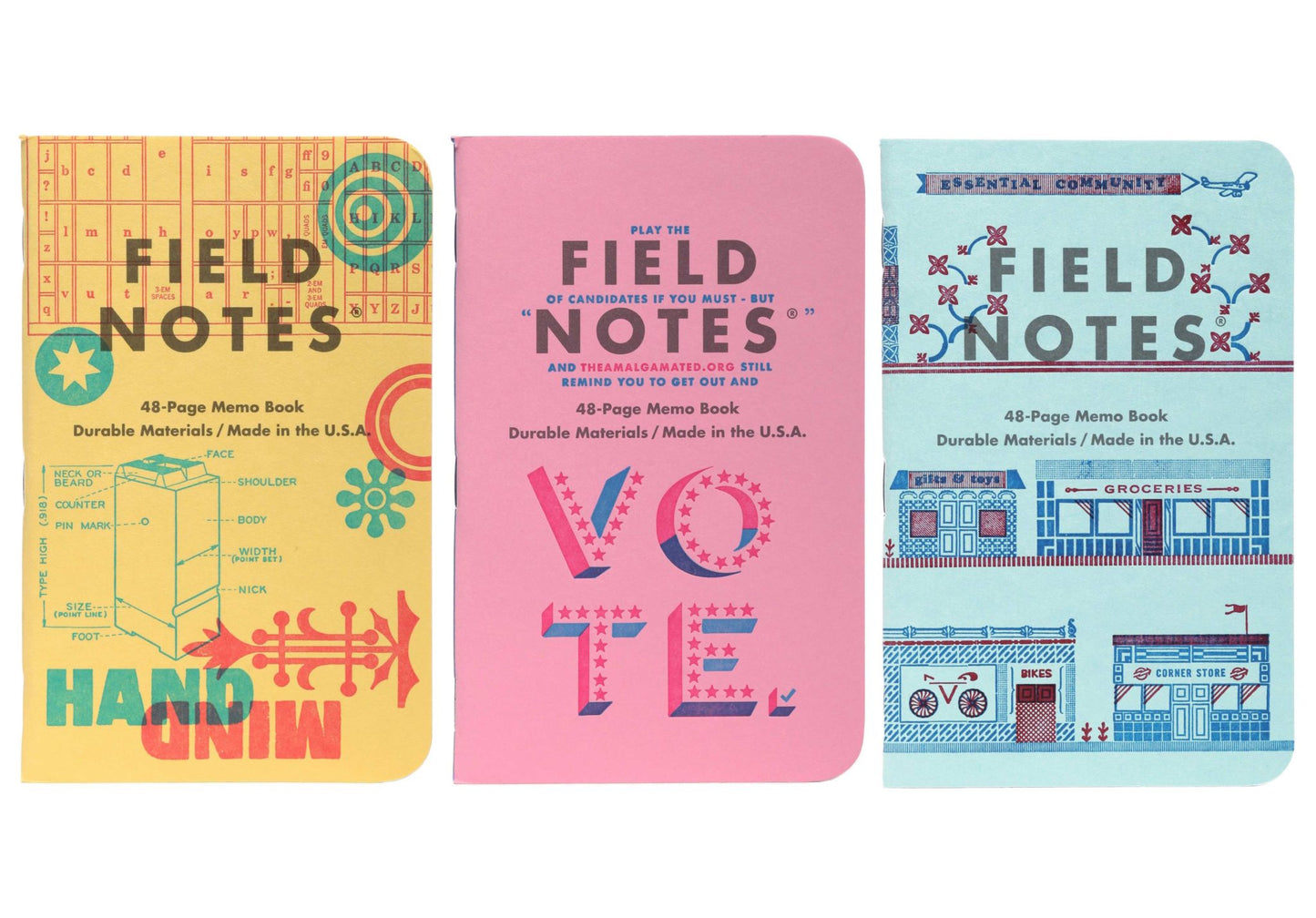 Field Notes United States of Letterpress 3 pack
