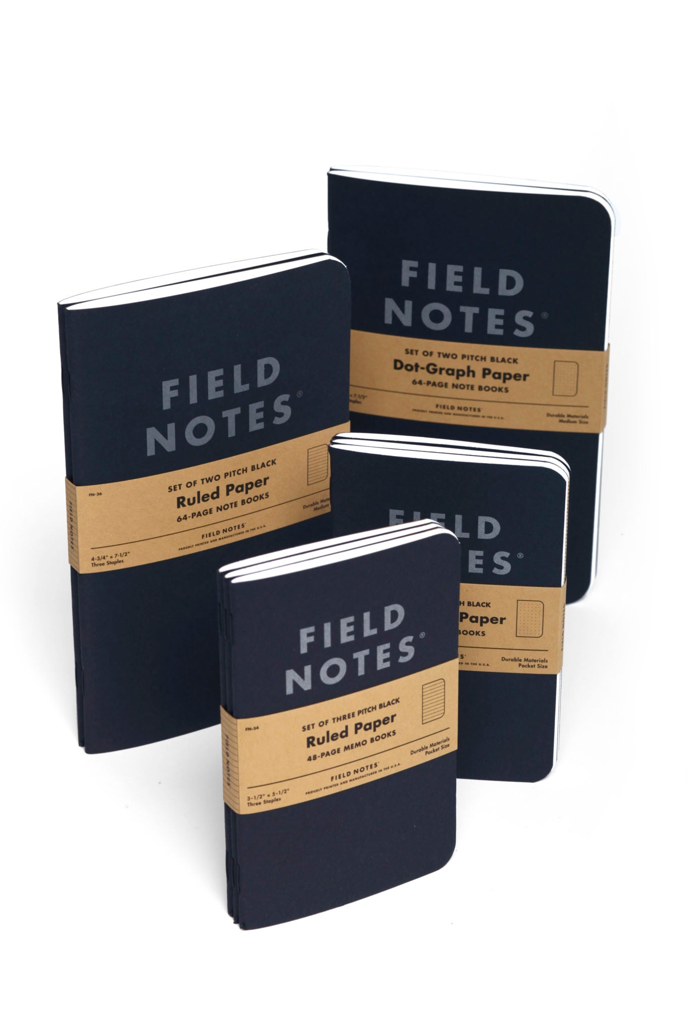 Field Notes Pitch Black Large 2 Pack