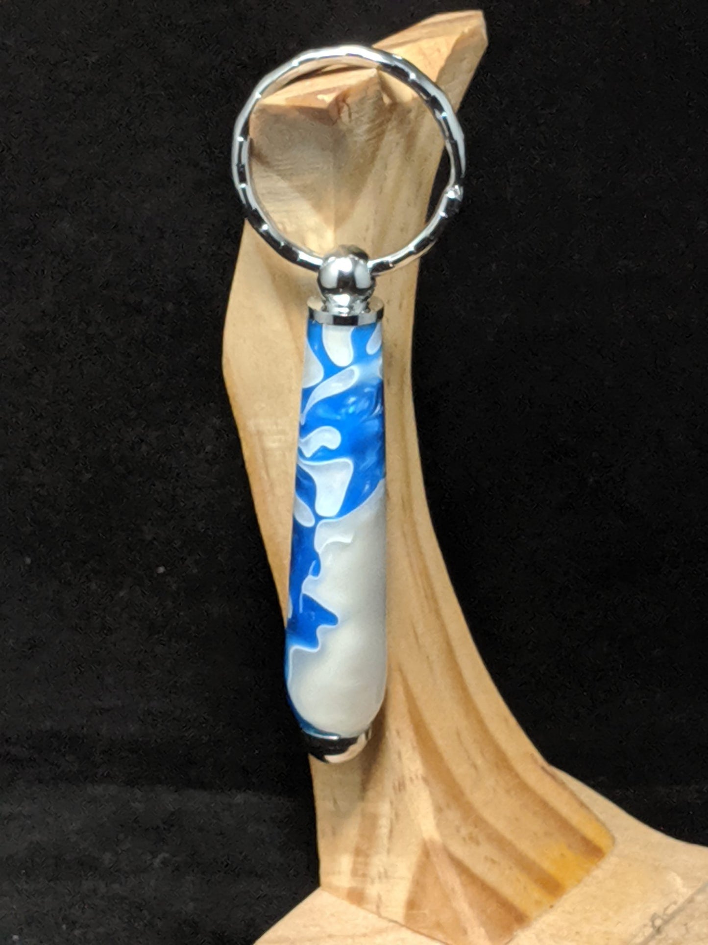 blue and white keychain 2