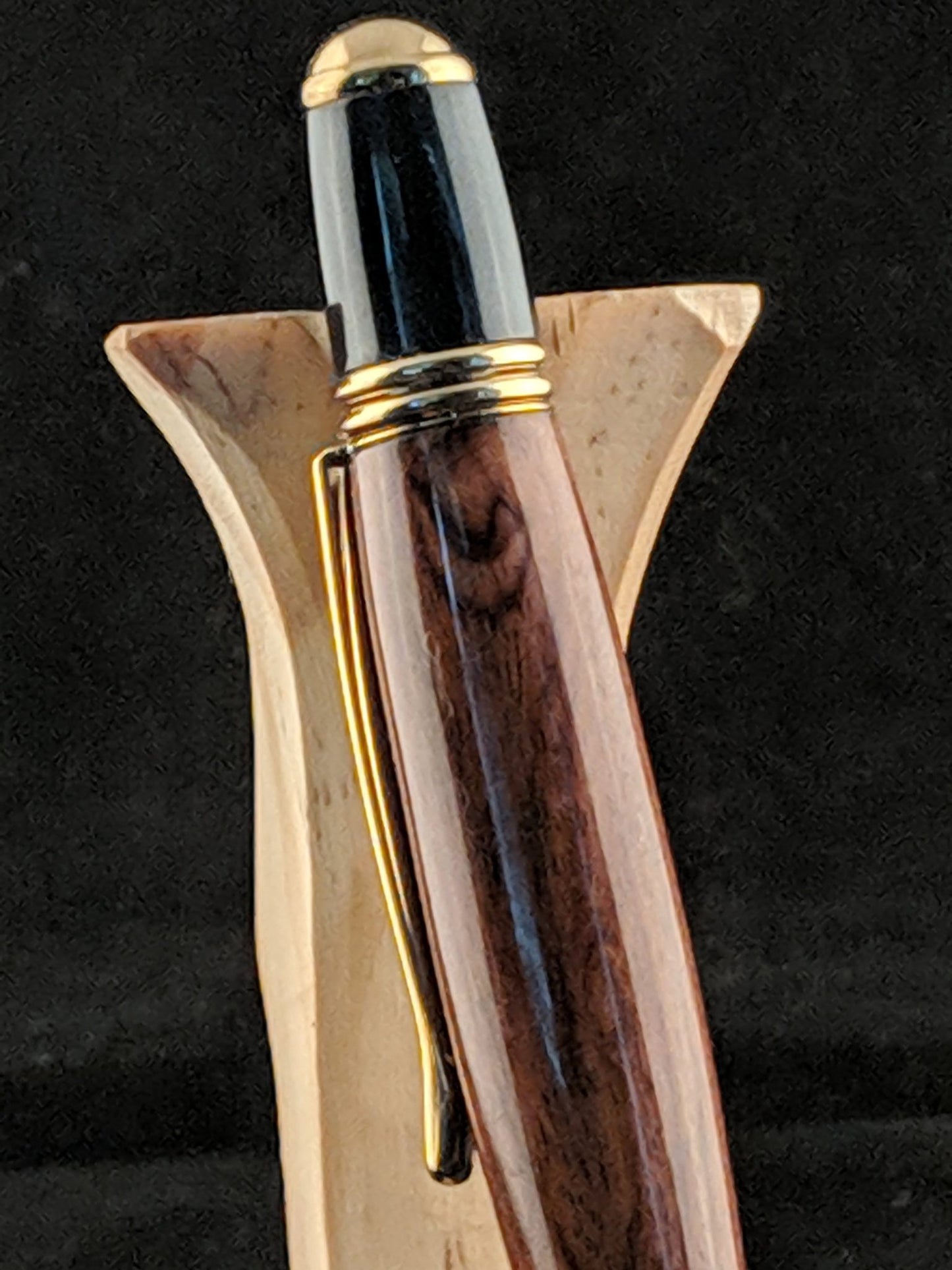 Gold Titanium Nitride Rosewood Gatsby Pen